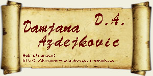 Damjana Azdejković vizit kartica